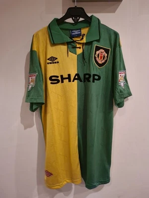 Maglia da calcio vintage Manchester United Away 1992/1994 Éric Cantona #7 - Photo 1/4