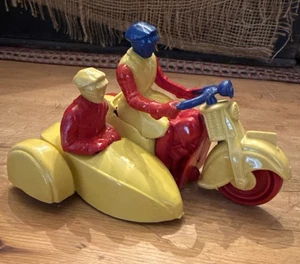 Vintage 1950s Plastic Nosco Motorcycle with Sidecar. - Picture 1 of 4