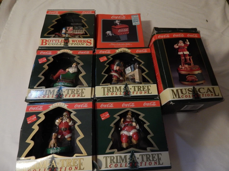 Coca Cola Musical / #2 Coke and Smile / Trim A Tree Collection Ornaments lot - Image 1 of 4