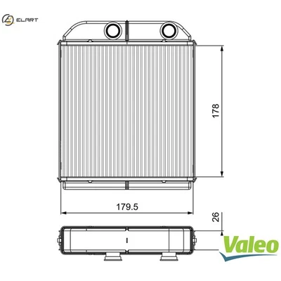 HEAT EXCHANGER INTERIOR HEATING 811538 FOR VOLVO B4184S3/4184S 1.7L 4cyl S40 I - Image 1 of 4