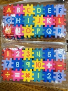Puzzle Connectors Learning Toys Alphabet And Numbers Ankyo 54 Count STEM Ages 4+ - Picture 1 of 2