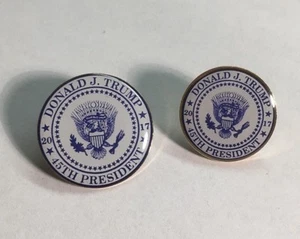 Donald Trump 45th Presidential Seal Lapel Pin 2017 **MADE IN USA** SET OF 2 - Picture 1 of 4