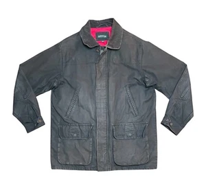 Orvis Men’s L Heritage Field Coat Waxed Distressed Hunting Jacket Green Brown - Picture 1 of 11