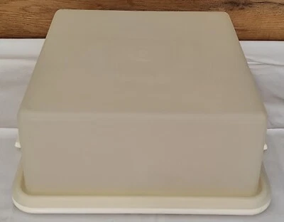 TUPPERWARE ECKIGER KONDITOR /Tortenhaube/Kuchenbehälter/gebraucht - Bild 1 von 3