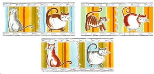 Decals - Set 34 - Einbrenndekore für Keramik / Porzellan - Katzenpaar - 3 Motive - Bild 1 von 1