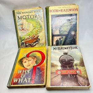 4 libros infantiles vintage Wonder Series y My Railway Book trenes ilustrados - Imagen 1 de 24