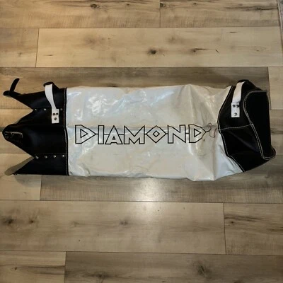 Bolso de equipo de béisbol vintage Diamond Sports Deadstock cuero negro/blanco Foto 1 de 4