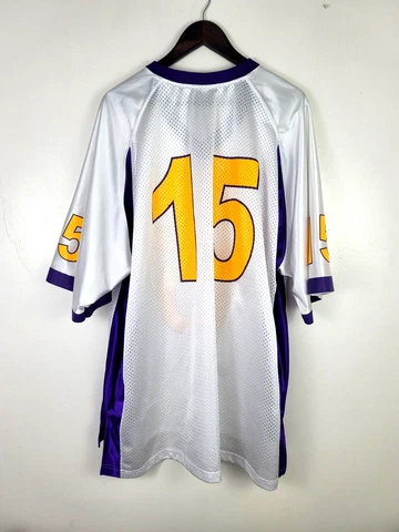 NCAA LSU Tigers #15 White Russell Jersey 2XL Football 100% Polyester NWOT Cover