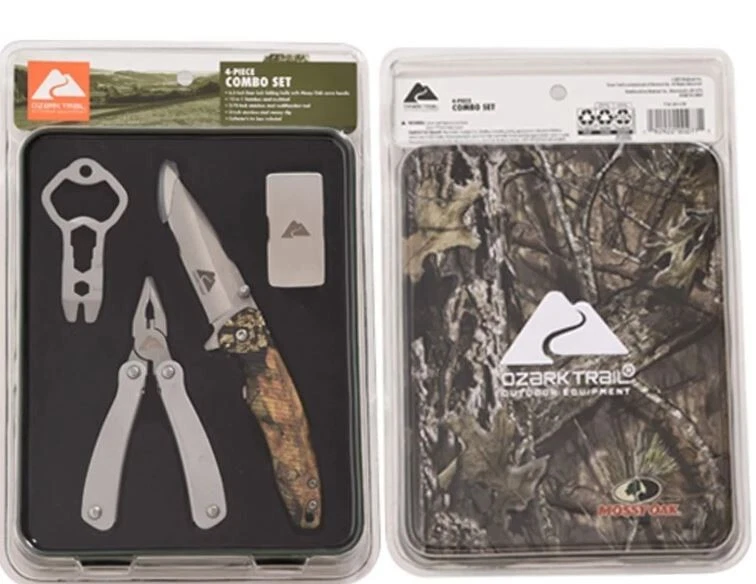 Ozark Trail 4-piece Knife Multitools Money Clip Combo Set in Collector's Tin