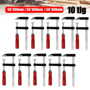 10 Set Profi Schraubknecht 150/200/300mm x 50mm Schraubzwinge Zwinge Temperguß - Bild 1 von 16