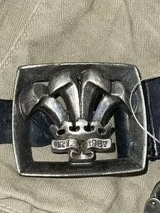 $395 Ralph Lauren Belt Italy  Vintage Rrl  Buckle Natural corrosion Belt S 28 29 - Picture 1 of 12