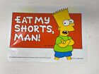 Vintage 1990 The Simpsons "Eat my Shorts, Man!" Bart Small plastic poster