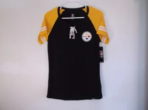 NWT Pittsburgh Steelers Women's NFL Team Apparel Lacer Jersey Size Small - Picture 1 of 4