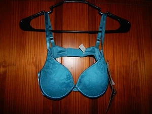 BALI TÜRKIS GEBLÜMTER PUSHUP-BH, BÜGEL, MITTLERE WATTIERUNG, GRÖSSE 36 B, NEU MIT ETIKETT - Bild 1 von 4