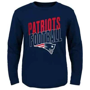NFL Youth New England Patriots Showtime Long Sleeve T-Shirt, Navy, M - Picture 1 of 1