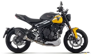 SCARICO COMPLETO ARROW VELOCE ALLUMINIO DARK + KAT PER TRIUMPH TRIDENT 660 2025 - Picture 1 of 5