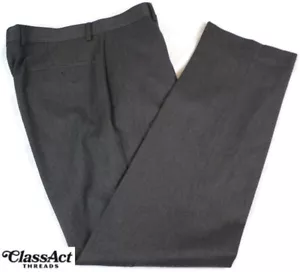 Pantalone elegante uomo Lauren Ralph Lauren grigio misto poliestere davanti piatto 32" x 32" - Foto 1 di 8