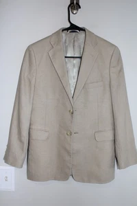 TAN JOSEPH ABBOUD 100% LINEN SPORT COAT sz 14R lightweight suit jacket BOYS 14 - Picture 1 of 5
