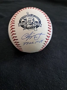 Baseball Chipper Jones firmato Rawlings Atlanta Braves pensionamento USA JSA 99NLMVP - Foto 1 di 9
