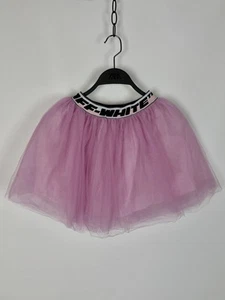 Off-White Kids Baby Pink Wasitband Logo Mesh Midi Skirt Size 6 READ! - Picture 1 of 8