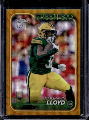 2024 Topps Chrome MarShawn Lloyd RC Gold Wave Refractor Rookie #42/50 Packers - Image 1 of 2