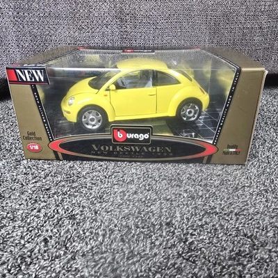 Volkswagen Beetle 1998 Burago Gold Edition coleccionable metal fundido a presión 1:18  Foto 1 de 4