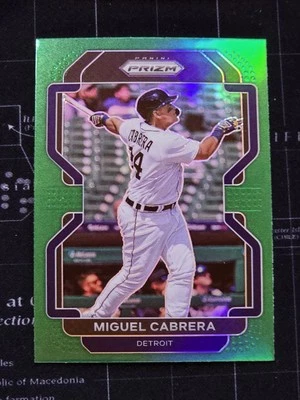 2022 Panini Prizm - Tier II Miguel Cabrera #211 Green Prizm - Image 1 of 2