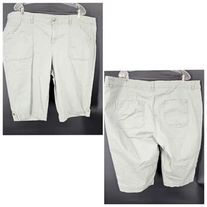 Gloria Vanderbilt lange Shorts Damen 22W hellsalbeigrün Bianca Skimmer Stretch - Bild 1 von 12