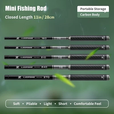 28cm Ultralight Carbon Angelrute perfekt für Camping und Outdoor Angeln Einsatz - Bild 1 von 4