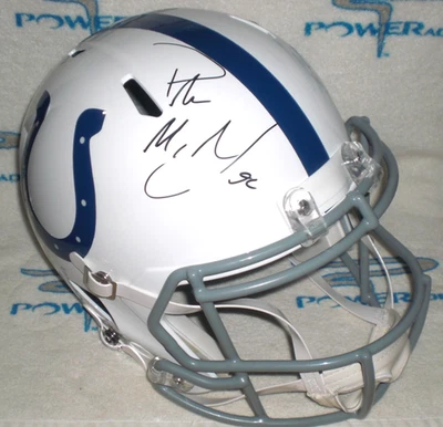 PAT McAFEE SIGNED INDIANAPOLIS COLTS 2004-19 THROWBACK F/Sz HELMET - J.S.A. Cert - Image 1 of 4