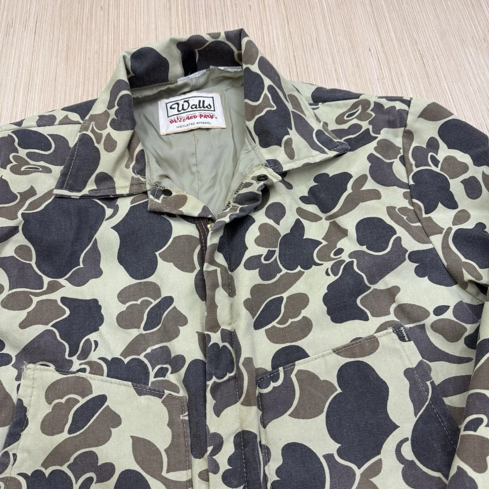 复古墙面暴雪-普鲁夫工作服男式 XL 绝缘鸭迷彩狩猎美国 80 年代 — 第 1/4 张图片