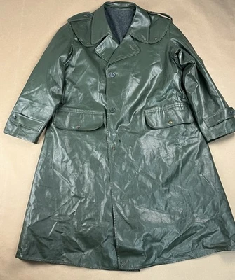 Vintage 1960s Swiss Military Cold Weather Rain Coat W/ Wool Liner 52/120 Green - Image 1 of 4