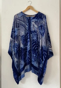 Chaqueta cárdigan kimono Hampstead Bazaar Velvet Devore talla libre mezcla de seda - Imagen 1 de 7