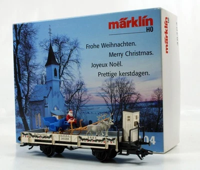 H0 Märklin 48404 Low-Sided Car Christmas Car from 2004, Original Packaging - Image 1 of 2