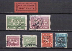 Finnland Finland Militärmarken Feldpostmarken 1941 1943 1944 Mi 1 2-3 4-5 6-7 - Bild 1 von 1