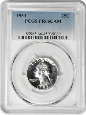 1953 Washington Quarter PR66CAM PCGS - Image 1 of 2