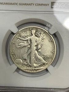 NGC F12 1919 D WALKING HALF DOLLAR SCARCE DATE - Picture 1 of 3
