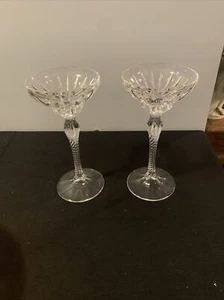 Beautiful set of Lenox clear glass candle sticks - Picture 1 of 6