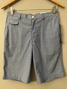 NWT Lauren Ralph Lauren Boy's Size 18R 29" W Chambray Shorts Light Blue - Picture 1 of 11