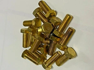 (25) 3/8-24 x 1 Sechskantkappe Schraube MESSING Bolzen Feingewinde 3/8 24 1 UNF Made in USA - Bild 1 von 2