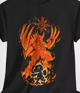 Digimon anime shirt, tshirt uomo camicia nera regalo per tifosi maglietta girocollo - Foto 1 di 15