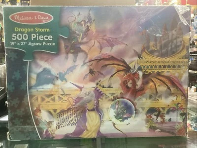 Rompecabezas Melissa & Doug 500 piezas Dragon Storm Fantasy Castle casi sellado Foto 1 de 2