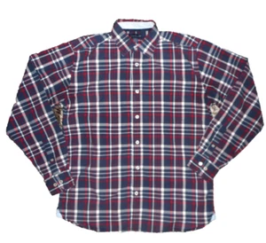 Tommy Hilifiger Shirt Men's Sz S Blue & Red Plaid Button up EUC - Picture 1 of 2