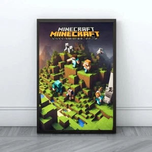 Minecraft Prints, Creeper, Steve, Zombie,Nursery Decor, Video Game Print - Picture 1 of 3