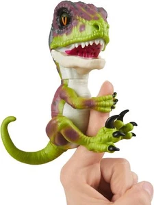 Ungezähmter Raptor von Fingerlings - Stealth Green - interaktives Sammlerstück Baby Din - Bild 1 von 3