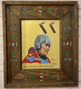 Potter Maria Martinez San Ildefonso Pueblo NM Portrait Gemälde 16X14 von J.K. 79 - Bild 1 von 9