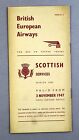 Bea British European Airways Scottish Services Airline Timetable November 1947
