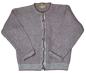 Neu ohne Etikett Woolrich Strickjacke Pullover Damen klein meliert khaki 100 % Lammwolle - Bild 1 von 9