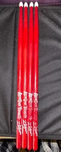 2 pair NOS Zildjian RED Adrian Young No Doubt Drum Sticks hickory NYLON tips USA - Picture 1 of 7