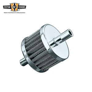 Dual Inlet Crankcase Breather Filter Fit For Harley 75-Up with 3/8" Hose - Foto 1 di 1